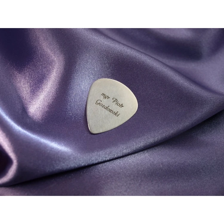 Guitar Picks with Custom Logo - Steel - Set: 3 Pieces