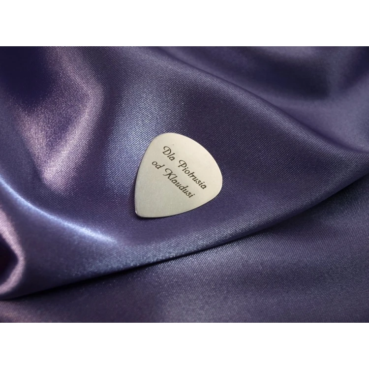 Guitar Picks with Custom Logo - Steel - Set: 3 Pieces