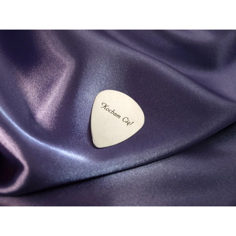 Guitar Picks with Custom Logo - Steel - Set: 3 Pieces