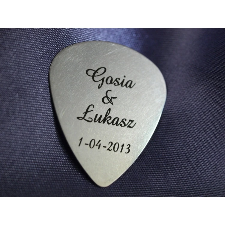 Guitar Picks with Your Photo and Dedication - Steel - Set: 3 Pieces