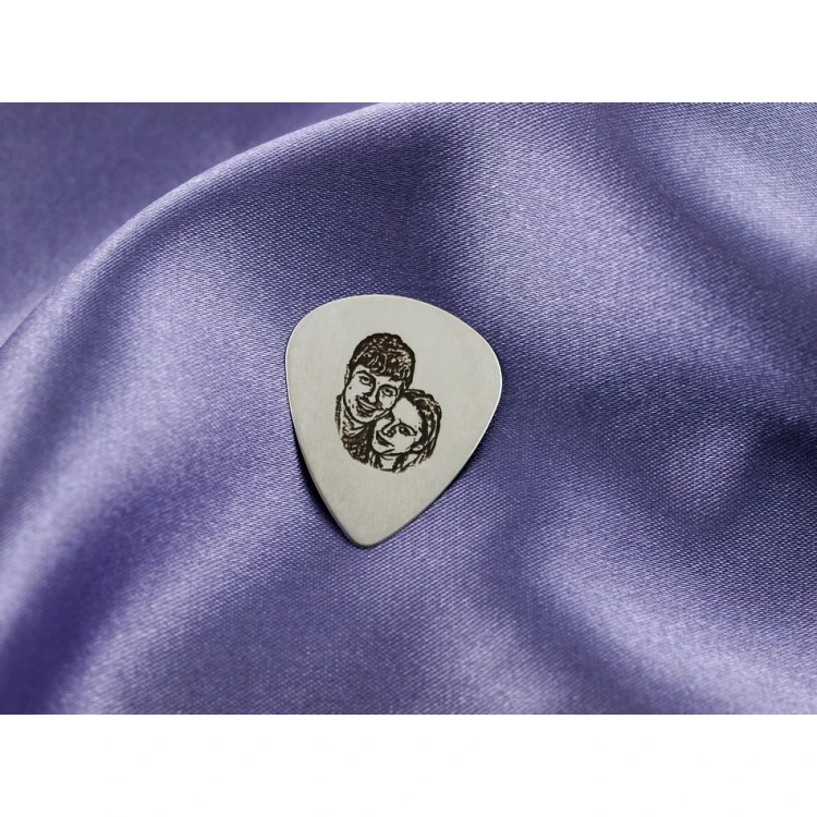 Guitar Picks with Your Photo and Dedication - Steel - Set: 3 Pieces