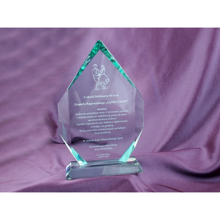Glass Trophy in Case - PLATINUM