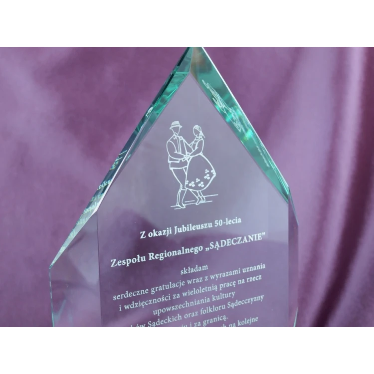 Glass Trophy in Case - PLATINUM