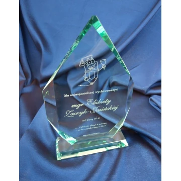 Glass Trophy in Case - PLATINUM