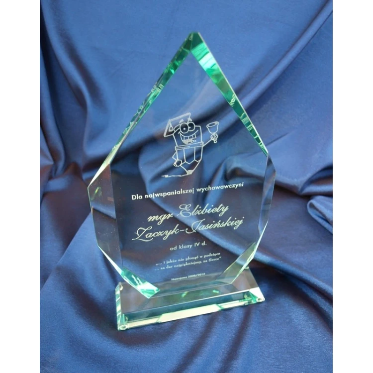Glass Trophy in Case - PLATINUM
