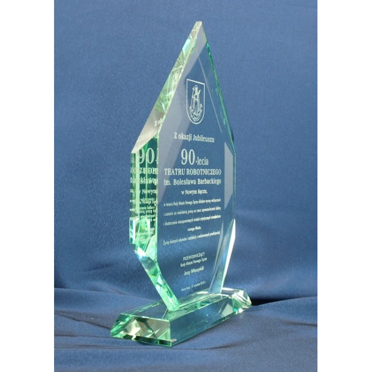 Glass Trophy in Case - PLATINUM