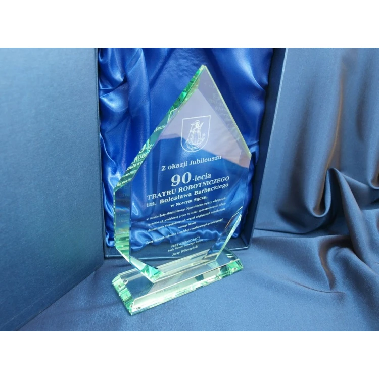 Glass Trophy in Case - PLATINUM