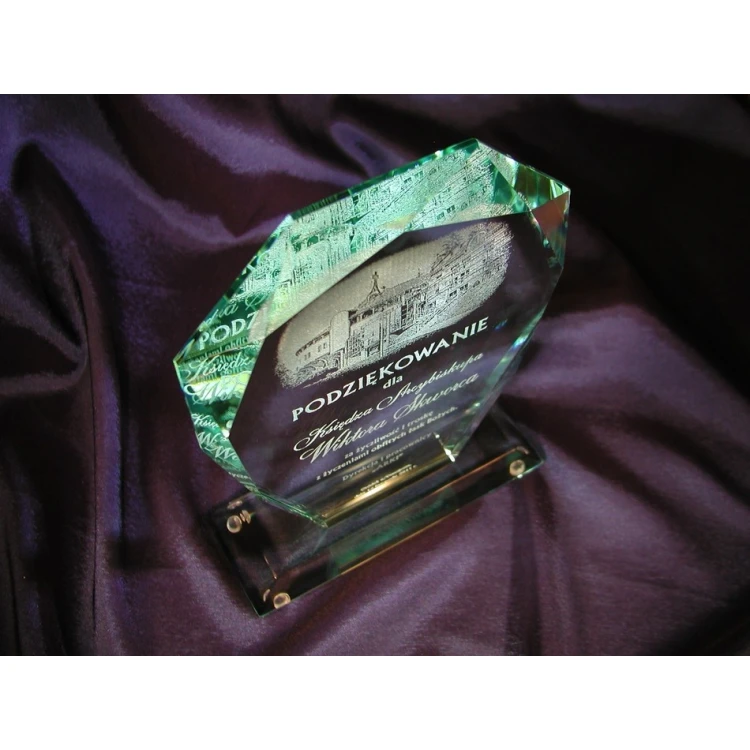 Glass Trophy in Case - MILO with Photo