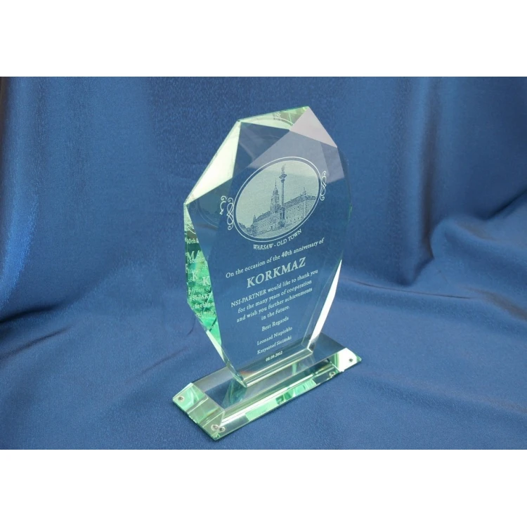 Glass Trophy in Case - MILO with Photo