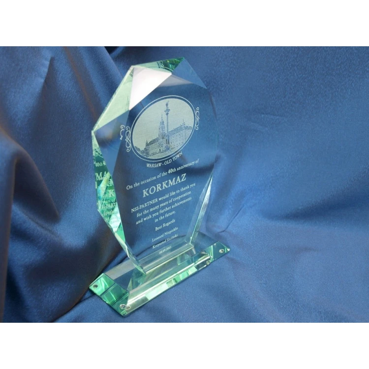 Glass Trophy in Case - MILO with Photo