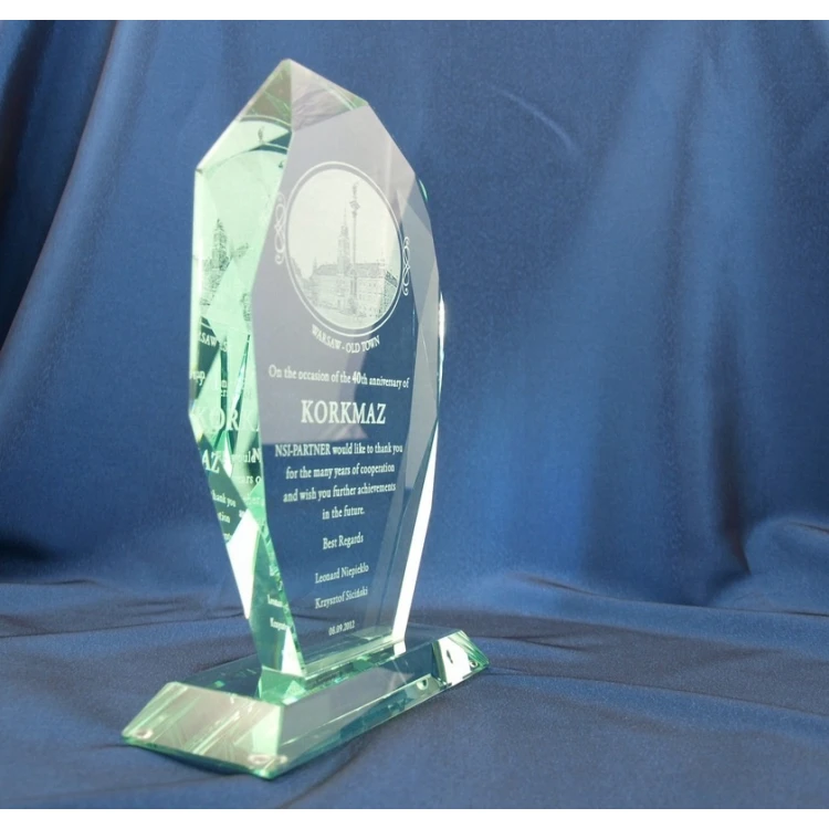 Glass Trophy in Case - MILO with Photo