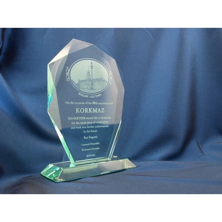 Glass Trophy in Case - MILO with Photo