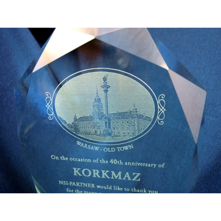 Glass Trophy in Case - MILO with Photo