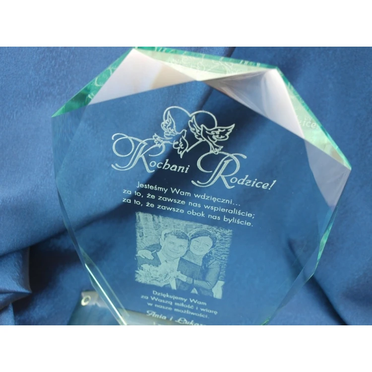 Glass Trophy in Case - MILO with Photo - Thank You Gift for Parents