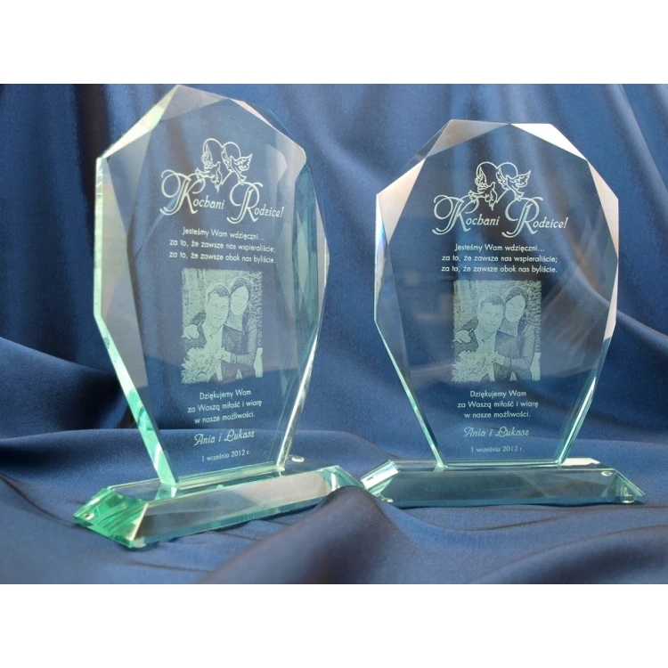 Glass Trophy in Case - MILO with Photo - Thank You Gift for Parents