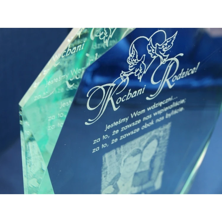 Glass Trophy in Case - MILO with Photo - Thank You Gift for Parents