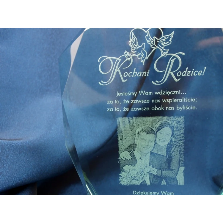 Glass Trophy in Case - MILO with Photo - Thank You Gift for Parents