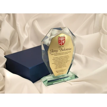 Glass Trophy in Case - MILO Plus Engraving Laminate