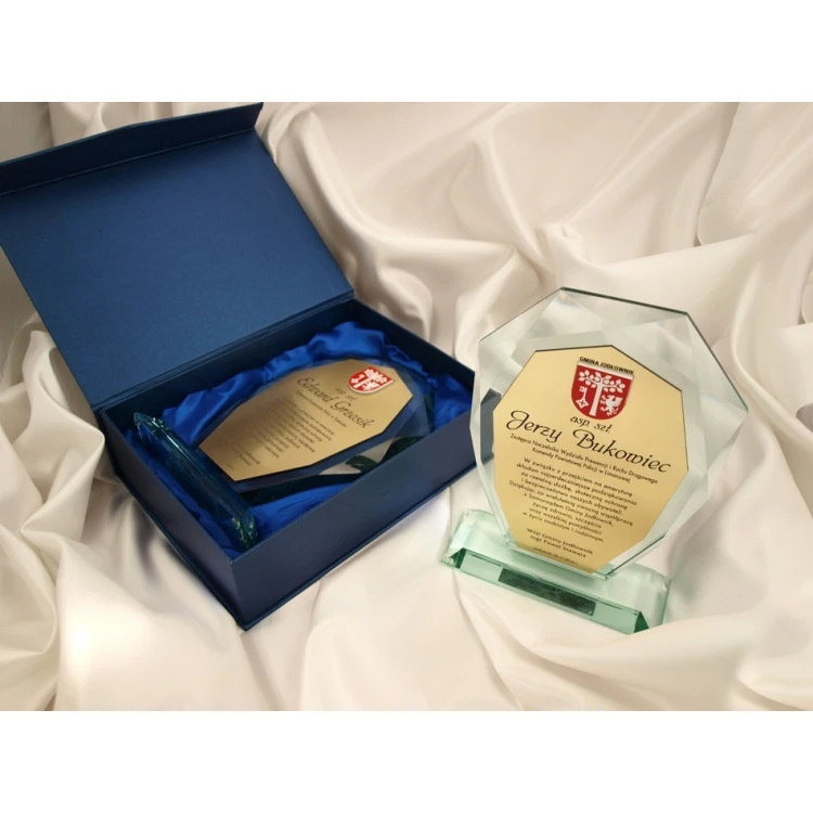 Glass Trophy in Case - MILO Plus Engraving Laminate
