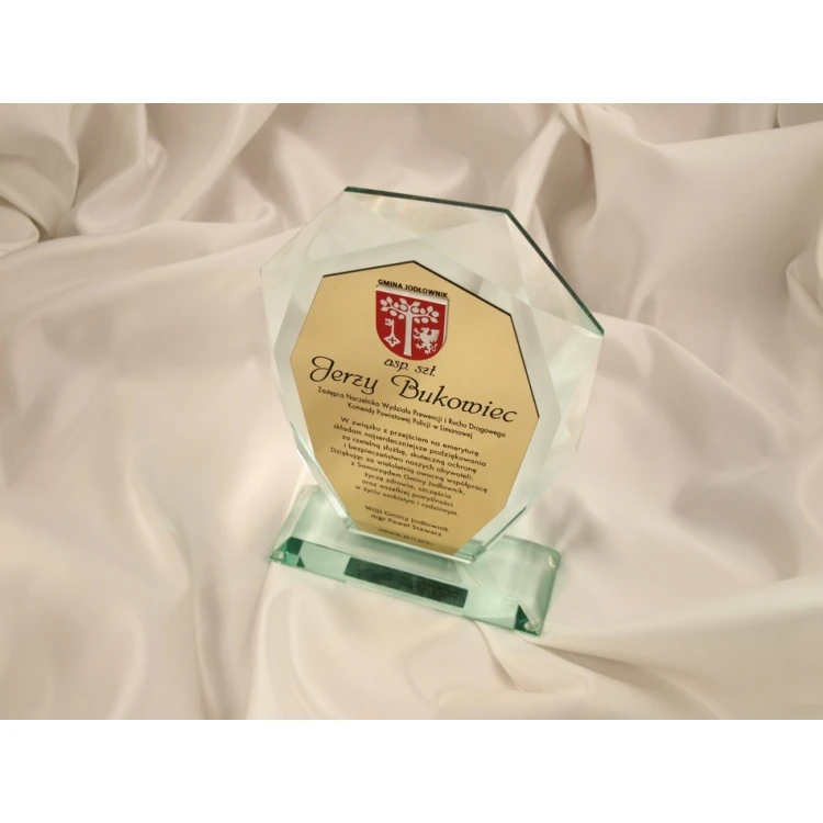 Glass Trophy in Case - MILO Plus Engraving Laminate