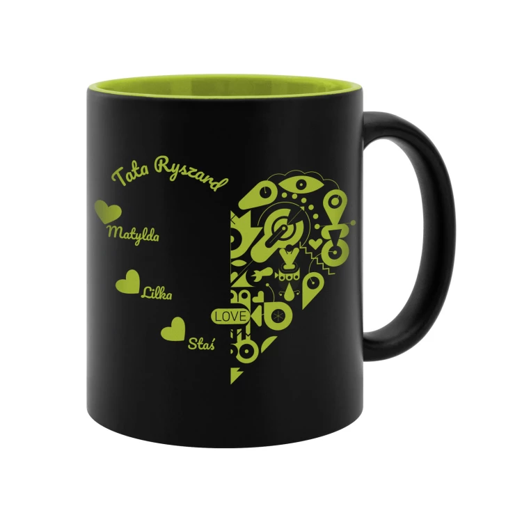 Ceramic mug with engraving - FOR DADDY - poj. 325ml - KUB060