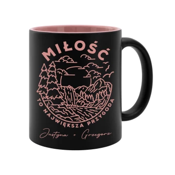 Ceramic mug with engraving - FOR HER FOR HIM - capacity 325ml - KUB063