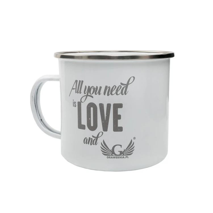 Oldie Enamel Mug with Your Engraving - Capacity: 500 ml - MUG028