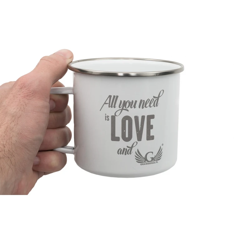 Oldie Enamel Mug with Your Engraving - Capacity: 500 ml - MUG028
