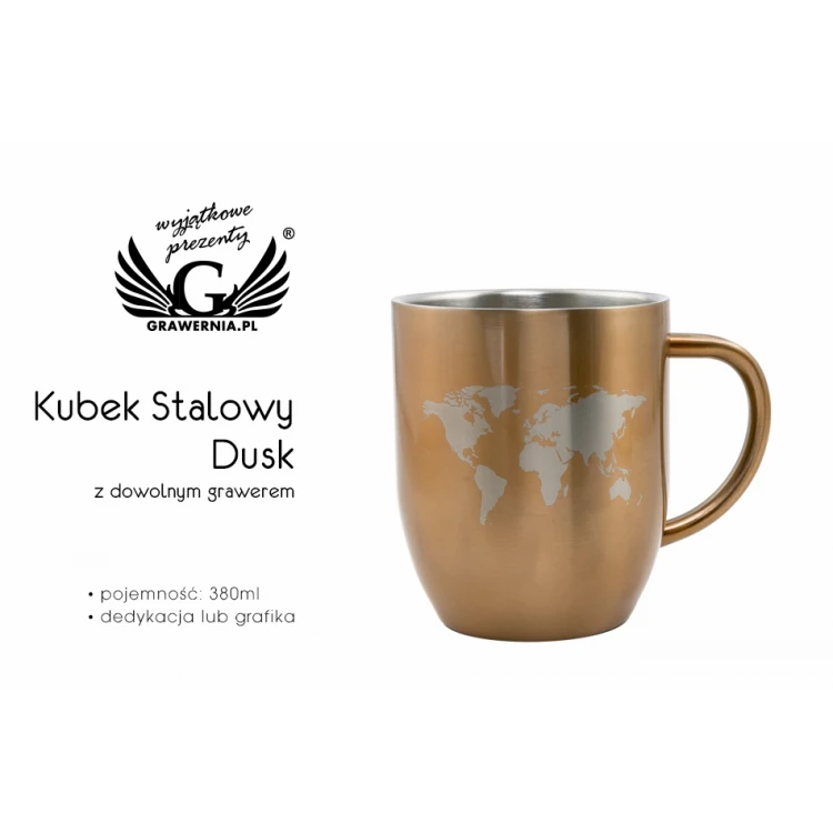 Engraved Steel Mug - Dusk - 380ml capacity - MUG020
