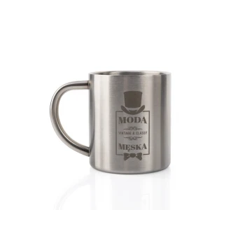 Stainless Steel Mug with Engraving - SALO - Double Walls - Capacity 210 ml - MUG033