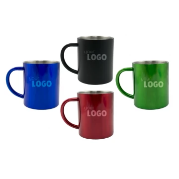Adventure Stainless Steel Mug with Your Engraving - Capacity: 240 ml - MUG027 - Four Colors to Choose From