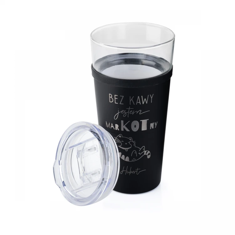 Morea Glass Mug - 428ml - Without coffee, I'm gloomy - MUG049