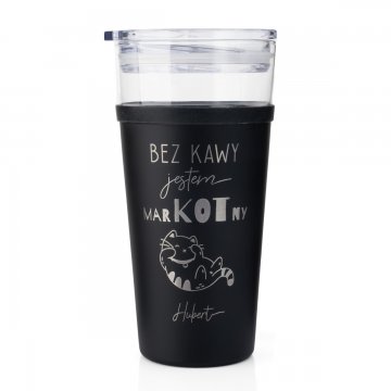 Morea Glass Mug - 428ml - Without coffee, I'm gloomy - MUG049