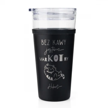 Morea Glass Mug - 428ml - Without coffee, I'm gloomy - MUG049