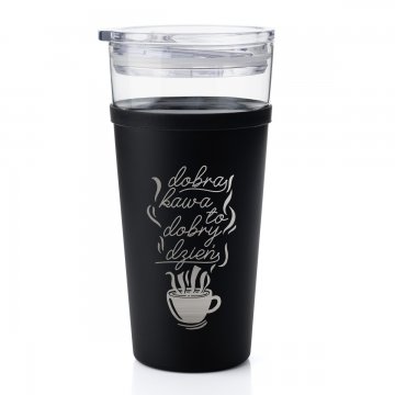 Morea Glass Mug - 428ml - Good Coffee is a Good Day - MUG037