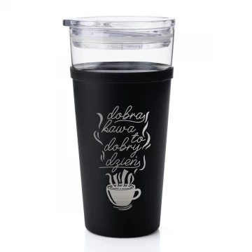 Morea Glass Mug - 428ml - Good Coffee is a Good Day - MUG037