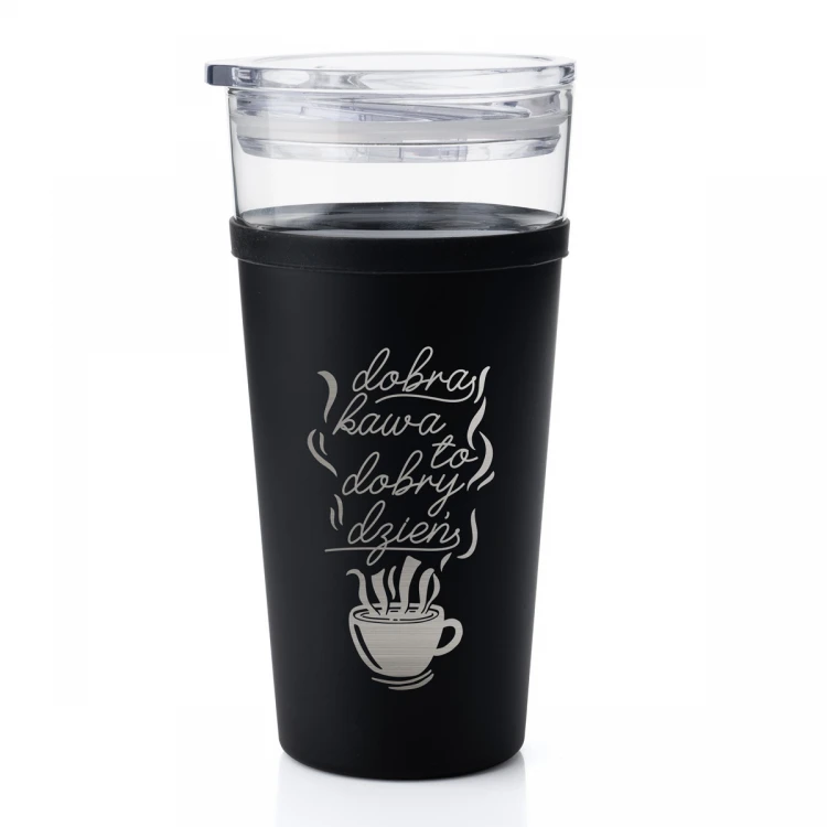 Morea Glass Mug - 428ml - Good Coffee is a Good Day - MUG037
