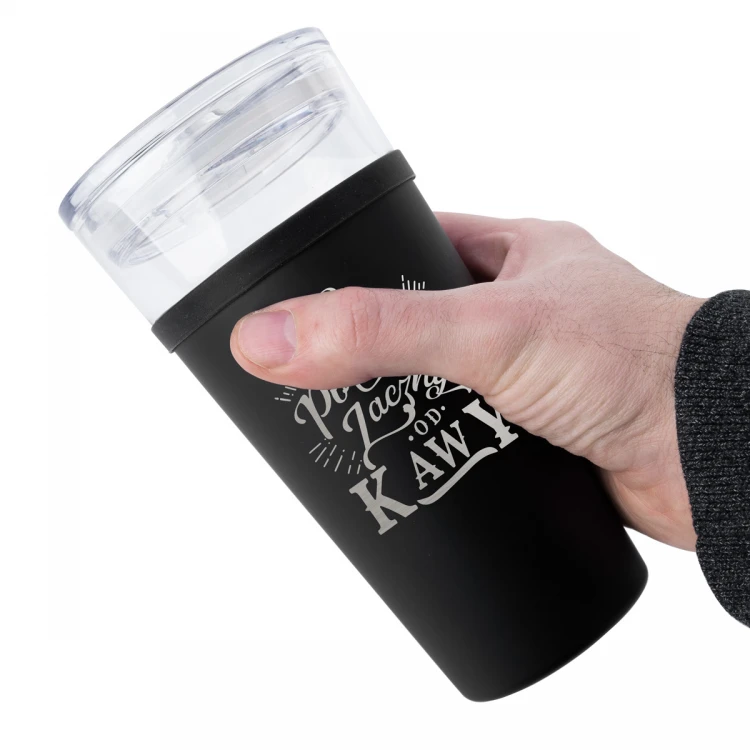 Morea Glass Mug - 428ml - Start a Good Morning with Coffee - MUG040