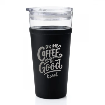Morea Glass Mug - 428ml - Drink Coffee and do good - KUB042