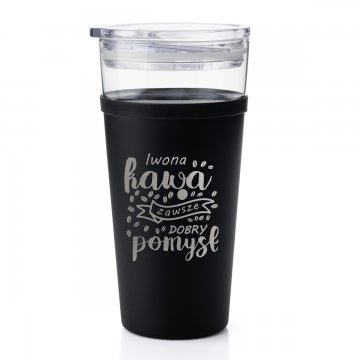 Morea Glass Mug - 428ml - Coffee is always a good idea - MUG038