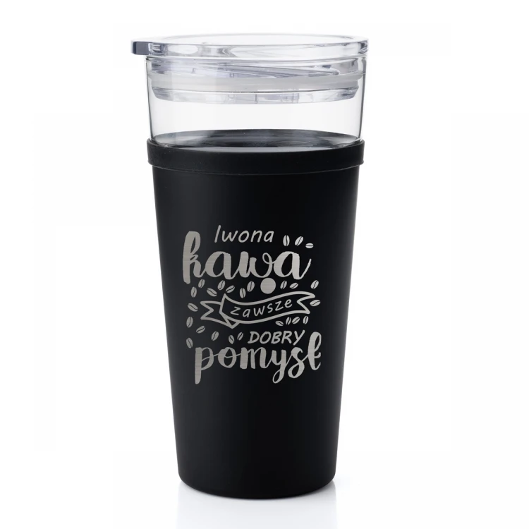 Morea Glass Mug - 428ml - Coffee is always a good idea - MUG038