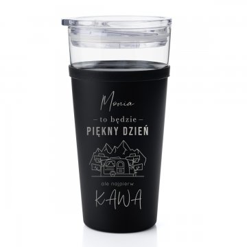 Morea Glass Mug - 428ml - Coffee First - MUG048
