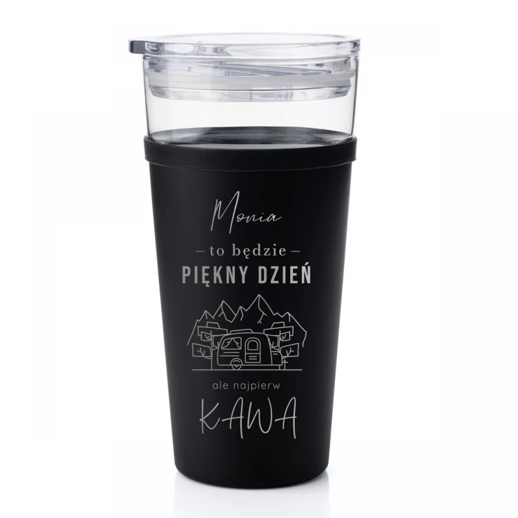 Morea Glass Mug - 428ml - Coffee First - MUG048