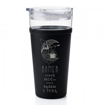 Morea Glass Mug - 428ml - May the strong coffee be with you - MUG047
