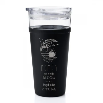 Morea Glass Mug - 428ml - May the strong coffee be with you - MUG047