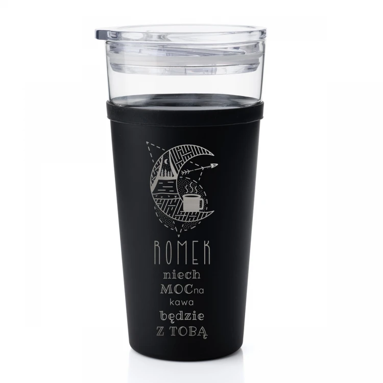 Morea Glass Mug - 428ml - May the strong coffee be with you - MUG047