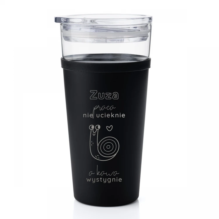 Morea Glass Mug - 428ml - the duck won't escape, but the coffee will cool down - MUG045