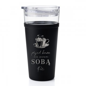 Morea Glass Mug - 428ml - Not Myself Before Coffee - MUG044