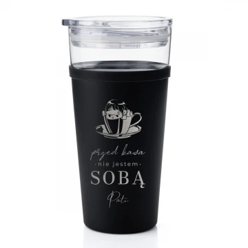 Morea Glass Mug - 428ml - Not Myself Before Coffee - MUG044