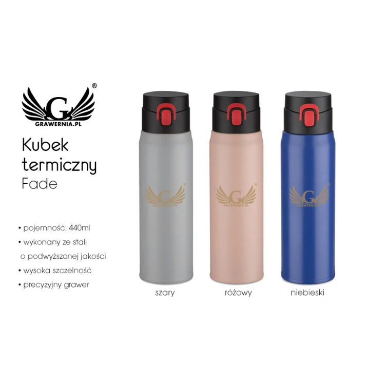 Engraved Thermal Mug - Fade - 420ml - KUB023